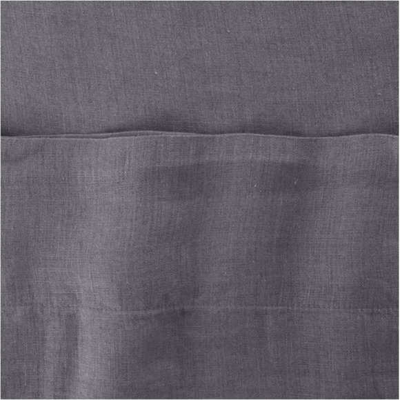 The Threadery 3 Piece Queen Duvet Cover Set Pure Belgian Linen Grey Quiet Shade - Picture 5 of 15